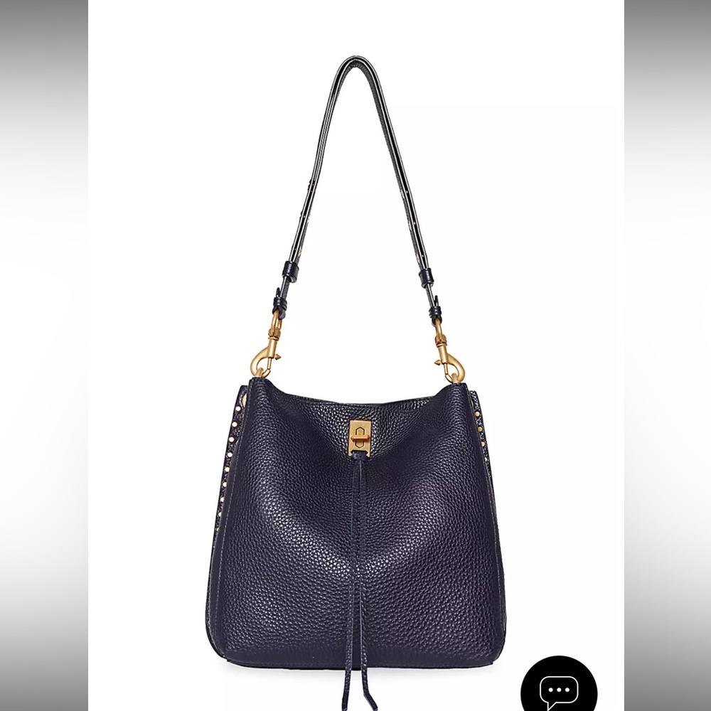 Rebecca Minkoff Darren Leather Shoulder Bag Navy in pristine condition.